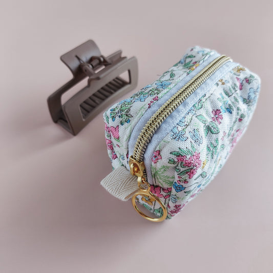 Mini Keeper - Quilted Mini Pouch | Field Flowers