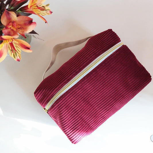 Corduroy Vanity Bag | Merlot